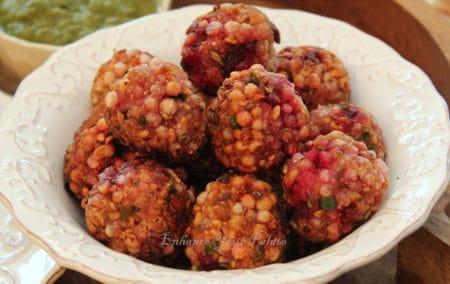Low Fat Beetroot Tapioca Fritters Sabudana Sago Vada - Enhance Your Palate