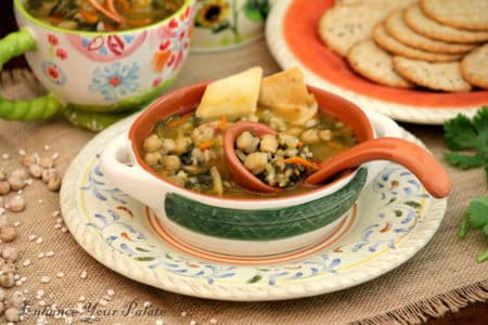 Chickpeas Vegetable Barley Soup Recipe from Enhance Your Palate