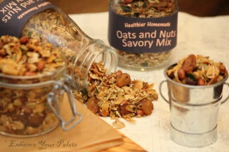 Oven Roasted Oats and Nuts Savory Trail Mix Namkeen