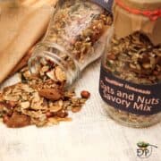 Homemade trail mix - oven roasted oats and nuts