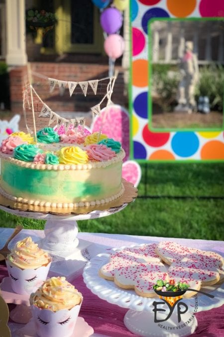 Birthday Cakes with Marble finish, cupcakes and cookies